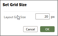 Set the spacing between the layout grid guidelines in pixels.