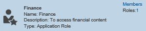 View the member counter for the Finance role