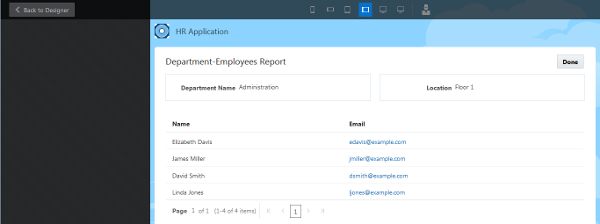 Test Application mode
