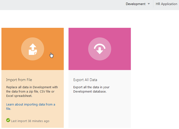 Import from File tile