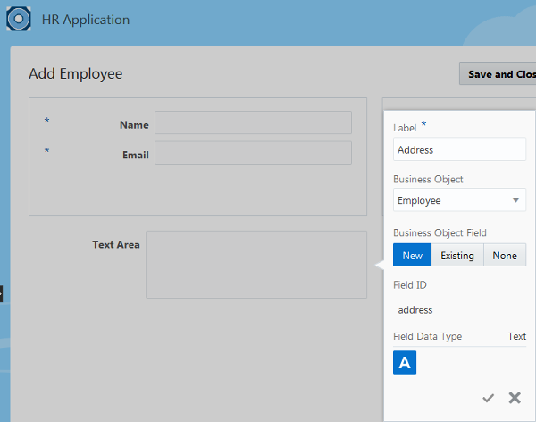 Text Area pop-up box