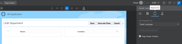 Responsive tab