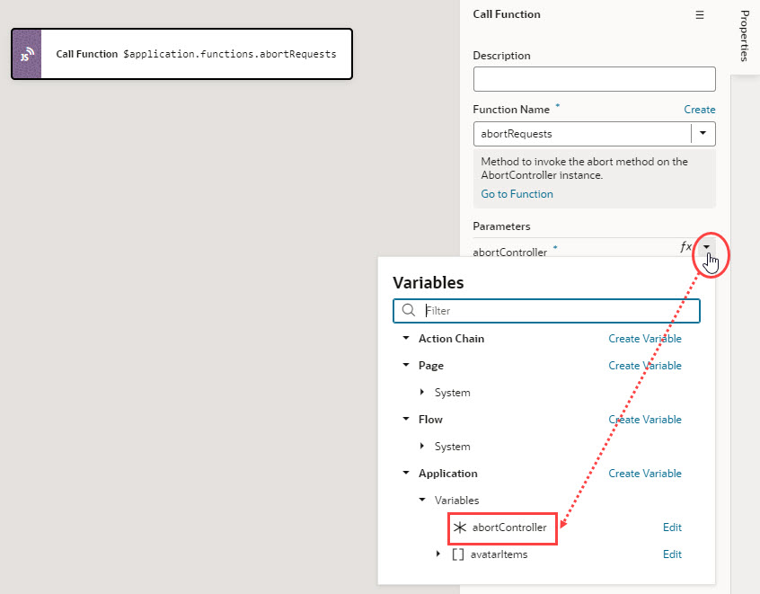 Description of abortcontroller-mapinputparam.jpg follows