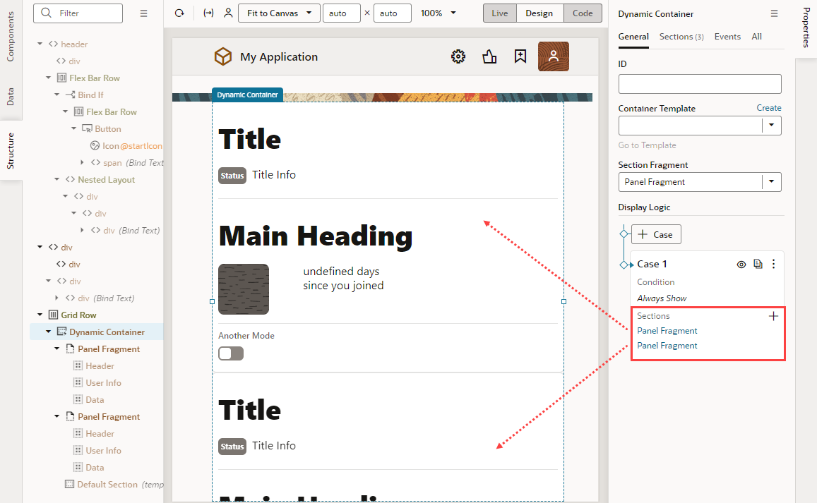 Description of dyncontainer-fragmentpanels.png follows