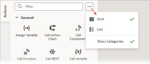 Description of jsac-action-palette-options.png follows