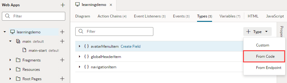 Description of typefromcode-create1.png follows
