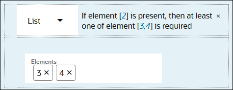 List conditional with Elements 3 and 4 selected.