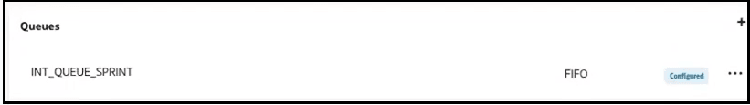 The queue is shown as configured. The queue is shown as configured.