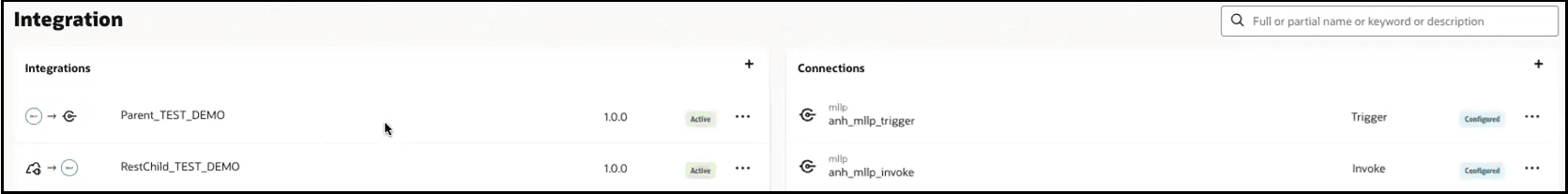 To integrations are shown as active. To connections are shown as configured. To integrations are shown as active. To connections are shown as configured.