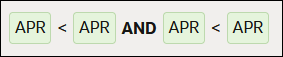 The switch action routing rule is shown: APR < APR AND APR < APR.