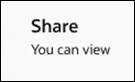 The Share panel shows the words You can view.