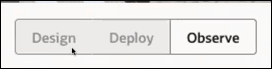 The Design, Deploy, and Observe (which is selected) tabs are shown.