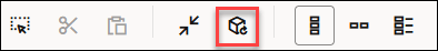 The palette above the integration canvas shows eight icons. The third icon from the left is highlighted and is used for refreshing endpoints.