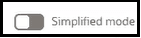 The Simplified mode toggle is disabled.
