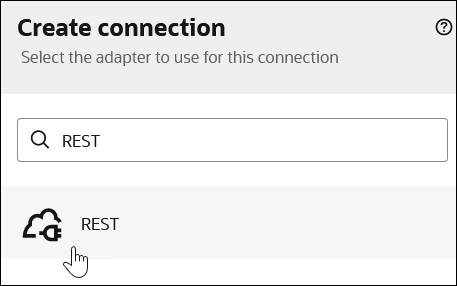 The Create connection dialog shows REST being selected.