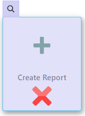 A Create Report button is shaded purple, and a magnifying lens icon appears above it