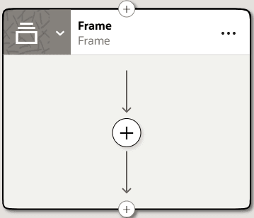 Empty frame action on the canvas Empty frame action on the canvas