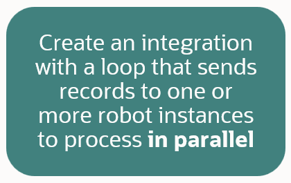 Create an integration with a loop that sends records to one or more robot instances to process in parallel