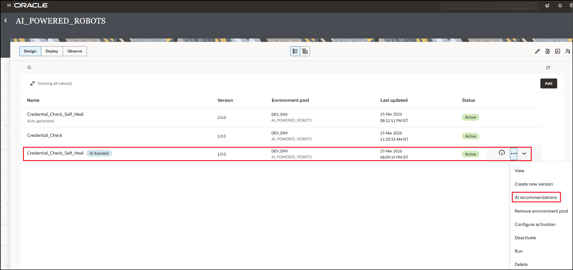 View AI recommendations