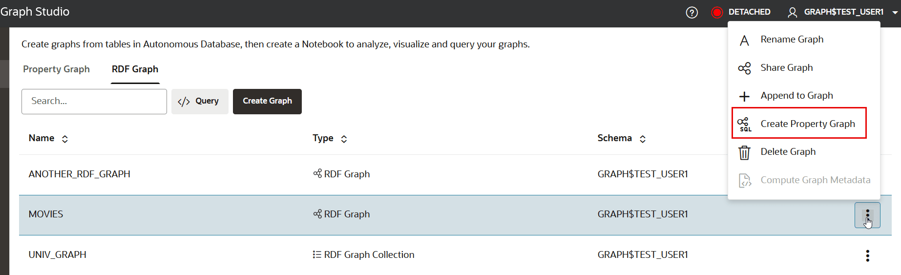 Description of create_sqlpg_from_rdf_menu.png follows Description of create_sqlpg_from_rdf_menu.png follows