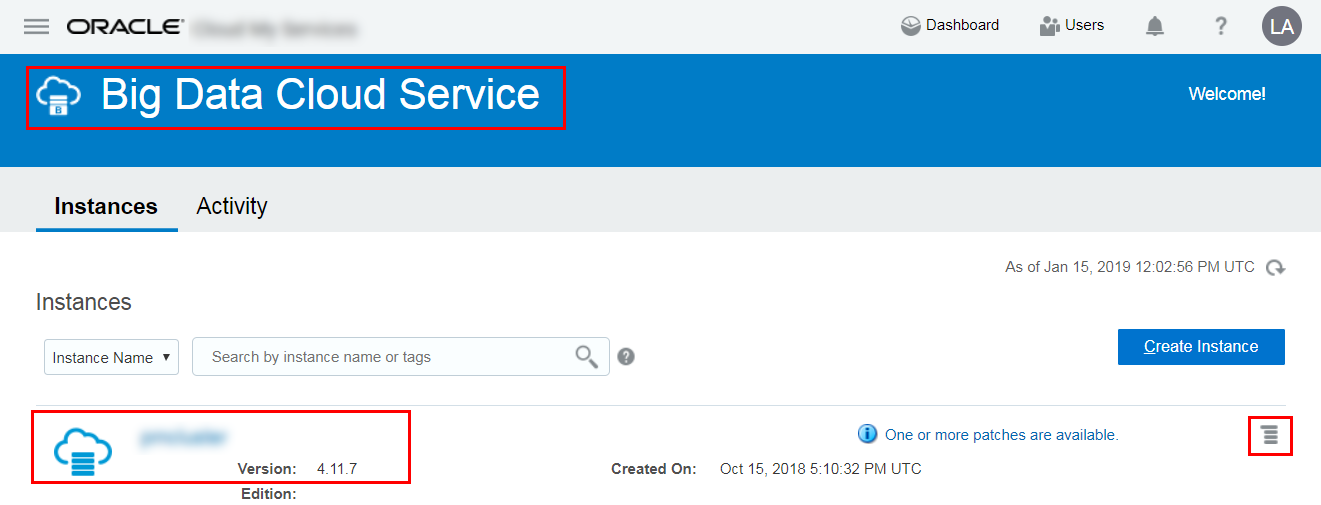Description of the illustration bdcs-console.png
