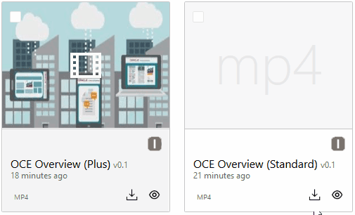 Video Plus and standard video side by side in Assets view