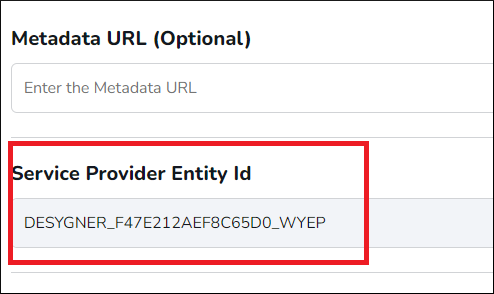 Fetch the Service Provider Entity ID from Desygner Step 2