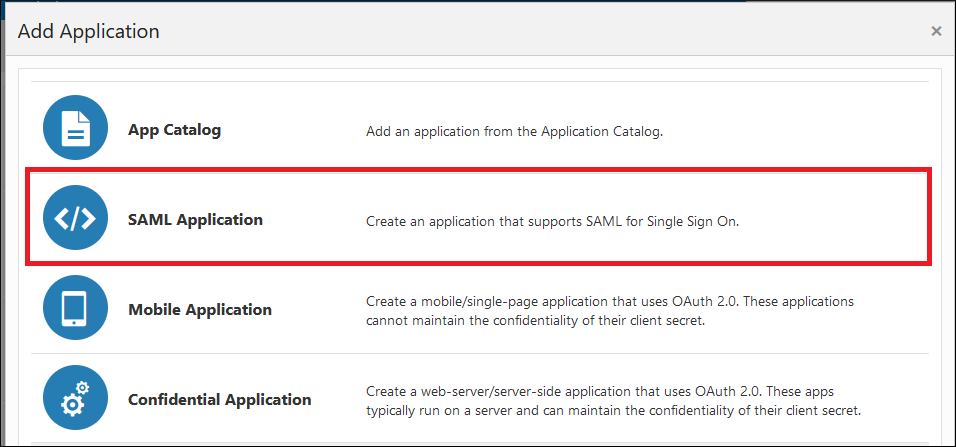 Add a SAML application in Oracle Identity Cloud Service