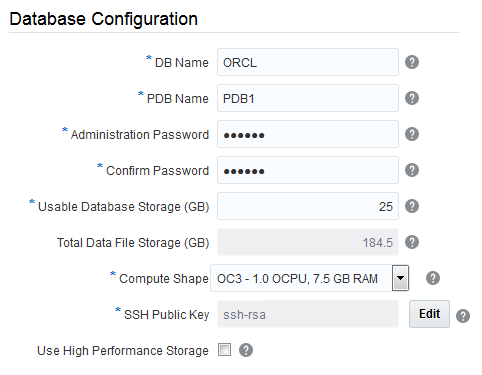 Database Configuration