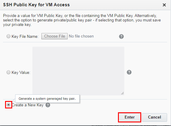 SSH Public Key for VM Access