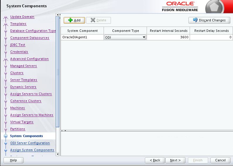 Configure system components