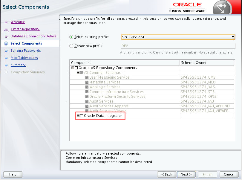 Select components