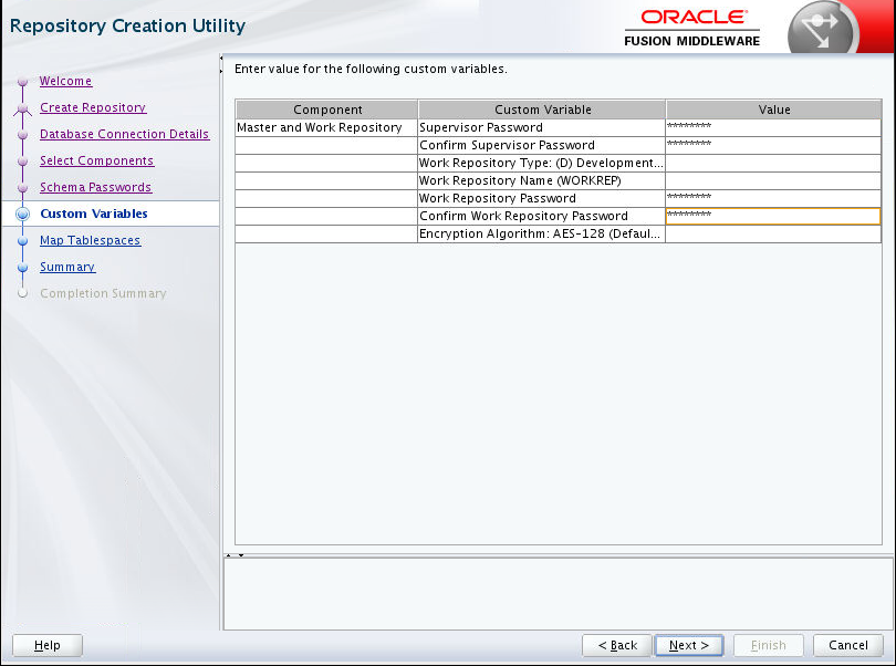 Set custom variables