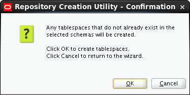 Tablespace creation warning