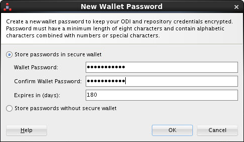 New Wallet Password