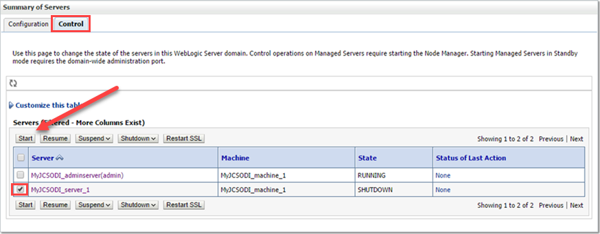 Start Managed Server