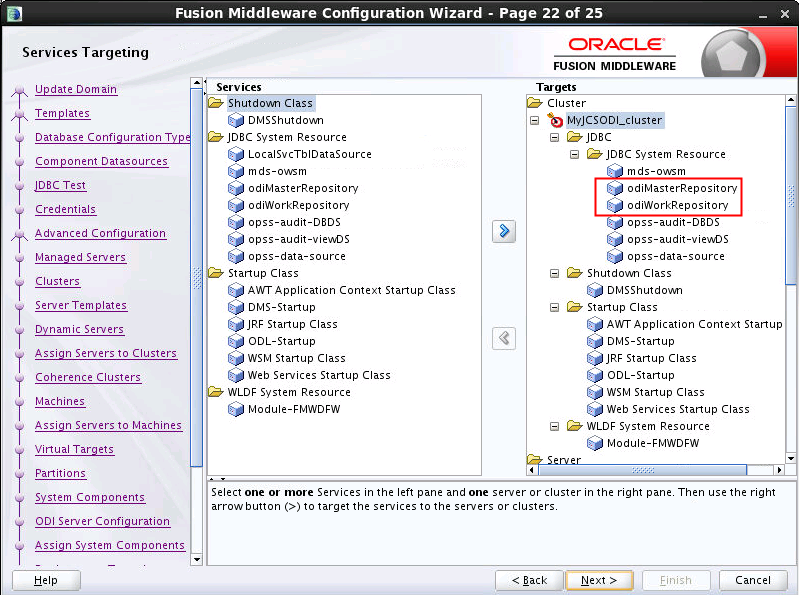 Repositories under clusters