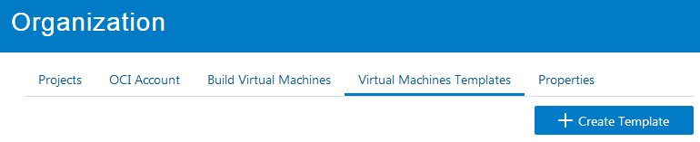 Virtual Machines Templates tab
