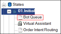 Screenshot of 01.Initial node with Bot Queue in the top position of the sub nodes.