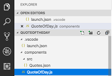 Selecting QuoteOfDay.js file