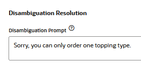 An image of the Disambiguation Resolution options.