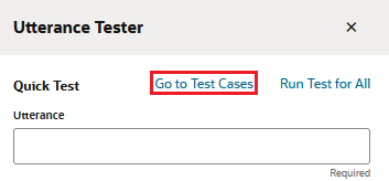 the Go to Test Cases Link