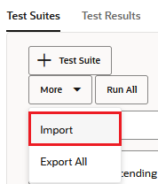 This is an image of the More menu with the Import option selected.