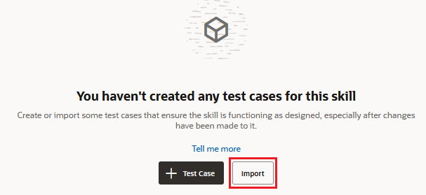 the Import Test Cases button