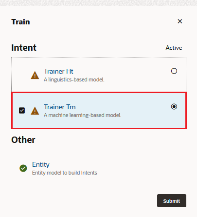 The Trainer Tm option