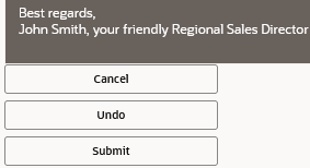 The Submit, Cancel, and Undo buttons at the bottom of the message.