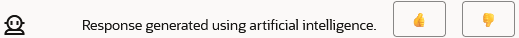 Thumbs Up and Thumbs Down icons in the skill response message Thumbs Up and Thumbs Down icons in the skill response message