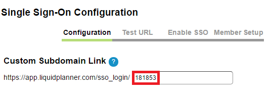 Image img1.png displays the Single Sign-On Configuration page with the account ID highlighted in the Custom Subdomain Link field.