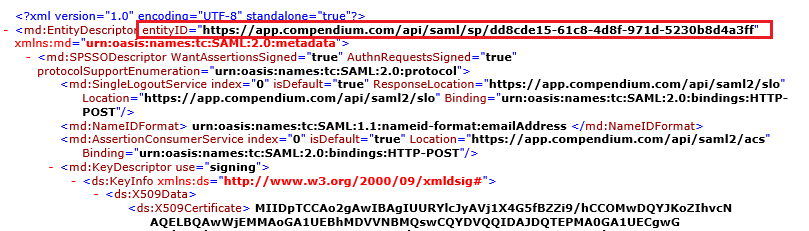 Image img1.png displays a sample entityID URL tag.