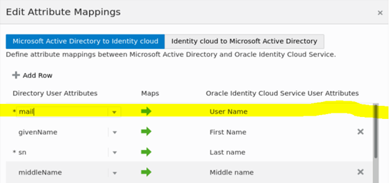 Edit attribute mappings